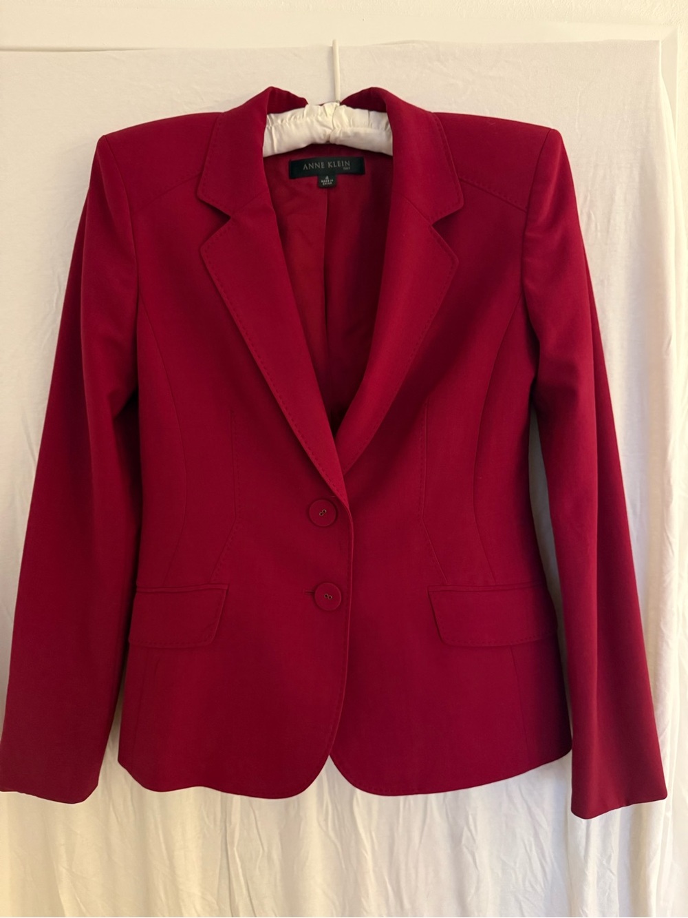 Anne Klein Crimson Red Tailored Blazer